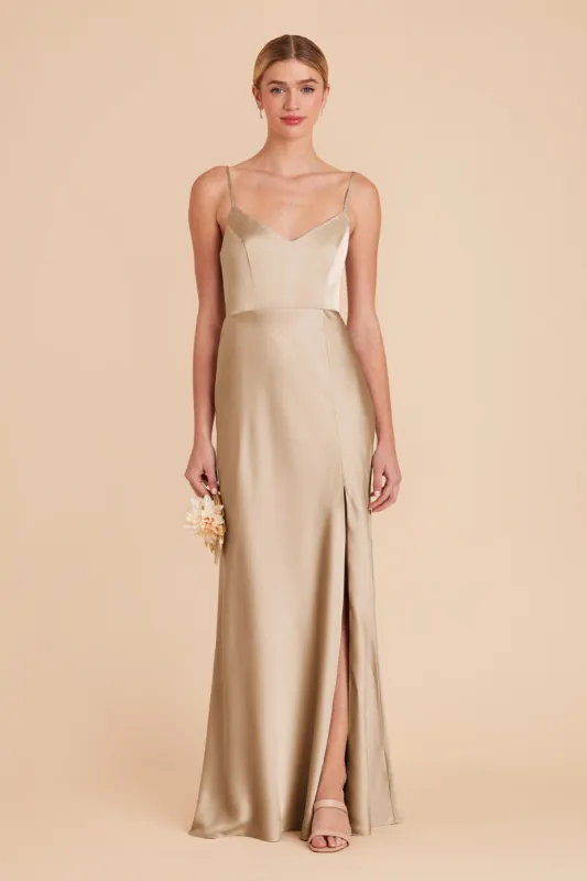 Jay Matte Satin Dress - Gold sold by Birdy Grey
