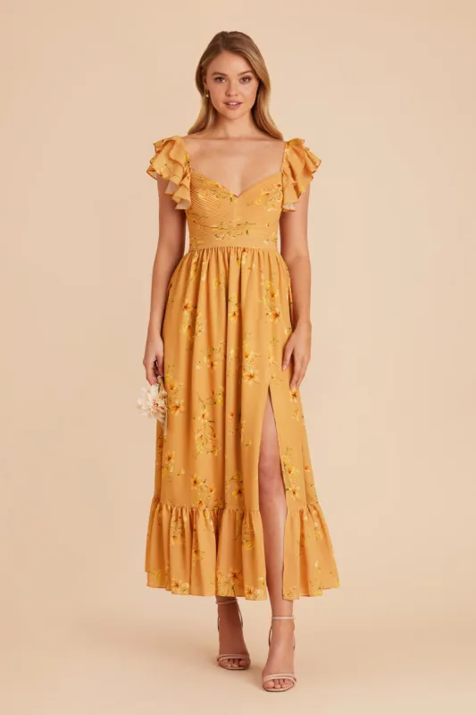 Michelle Chiffon Dress - Marigold Le Fleur sold by Birdy Grey