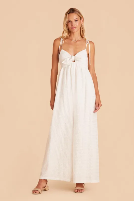 Bridal Shower Jumpsuit - White sold by Birdy Grey