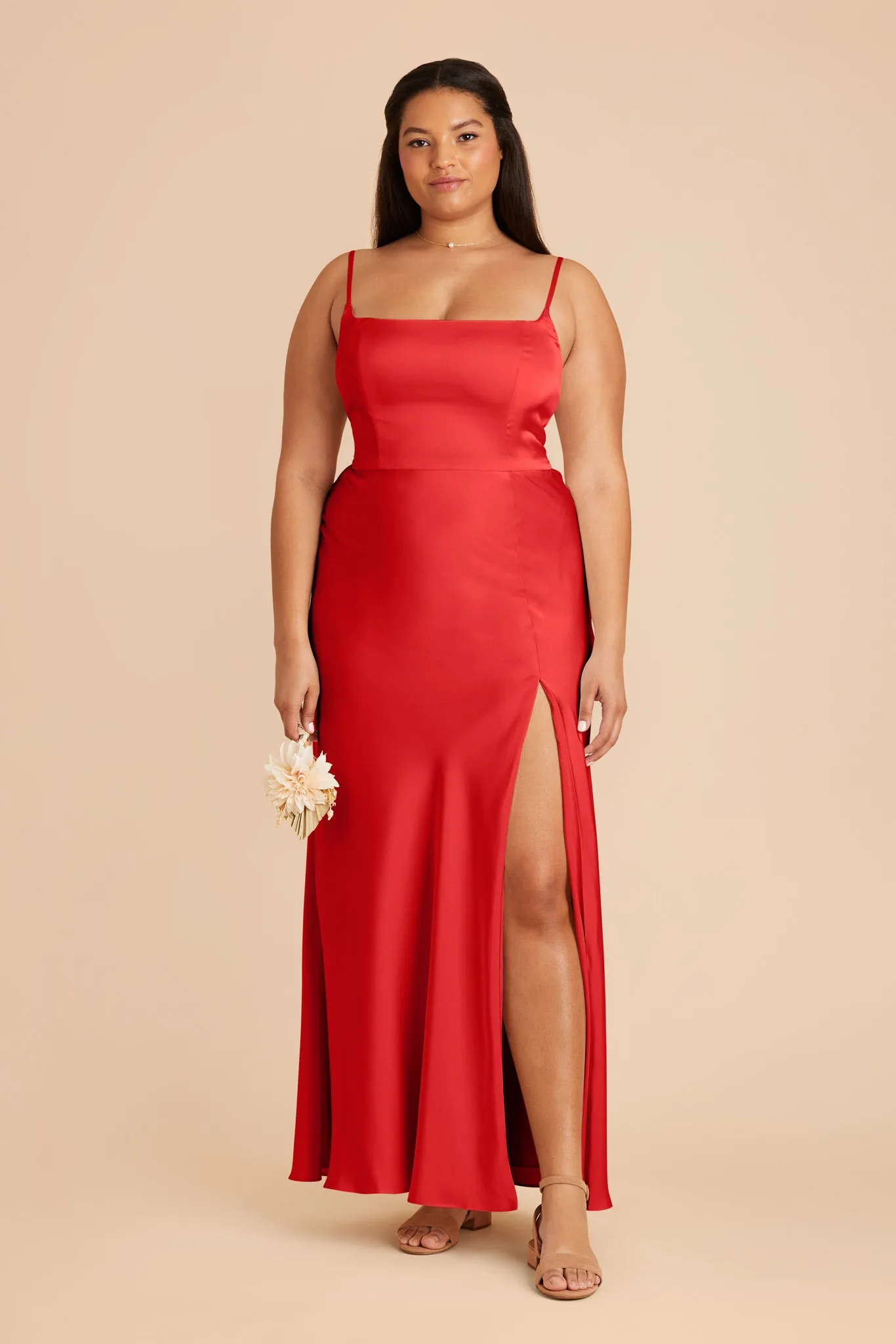 Mai Matte Satin Dress - Ruby Red sold by Birdy Grey product image thumbnail 2