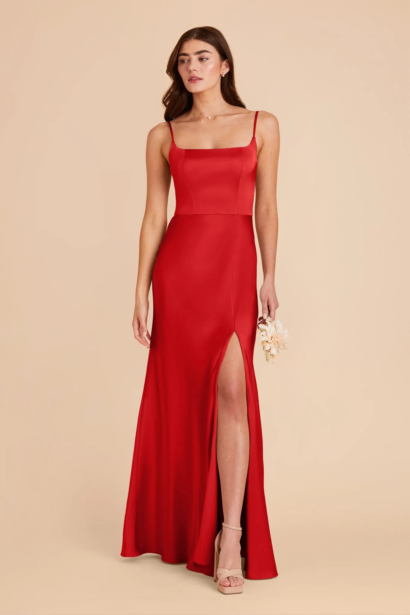 Mai Matte Satin Dress - Ruby Red sold by Birdy Grey product image thumbnail 3