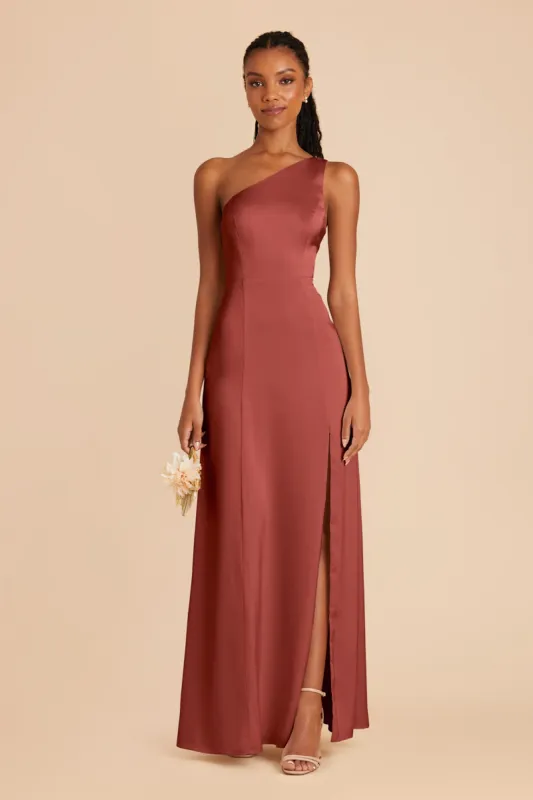 Kira Matte Satin Dress - Spice sold by Birdy Grey