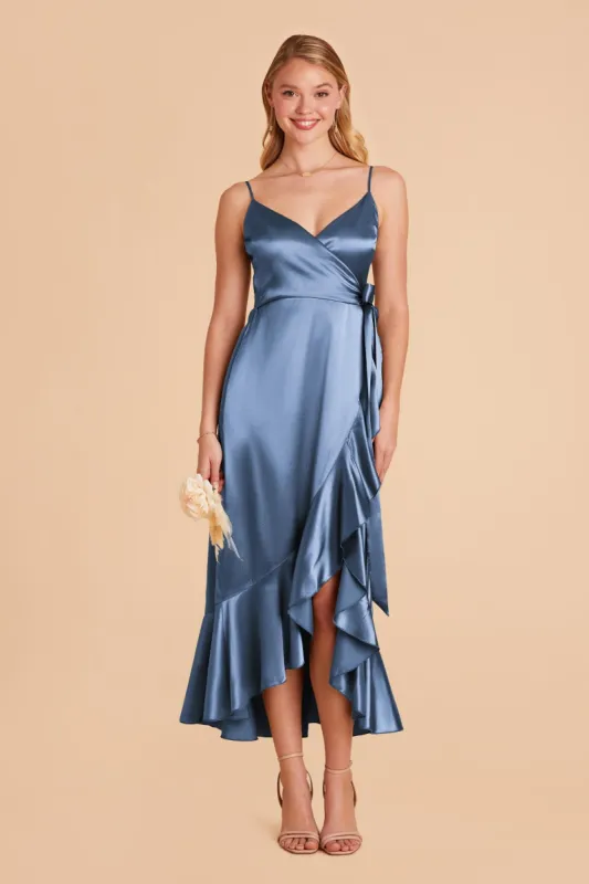 YC Shiny Satin Midi Dress - Twilight sold by Birdy Grey