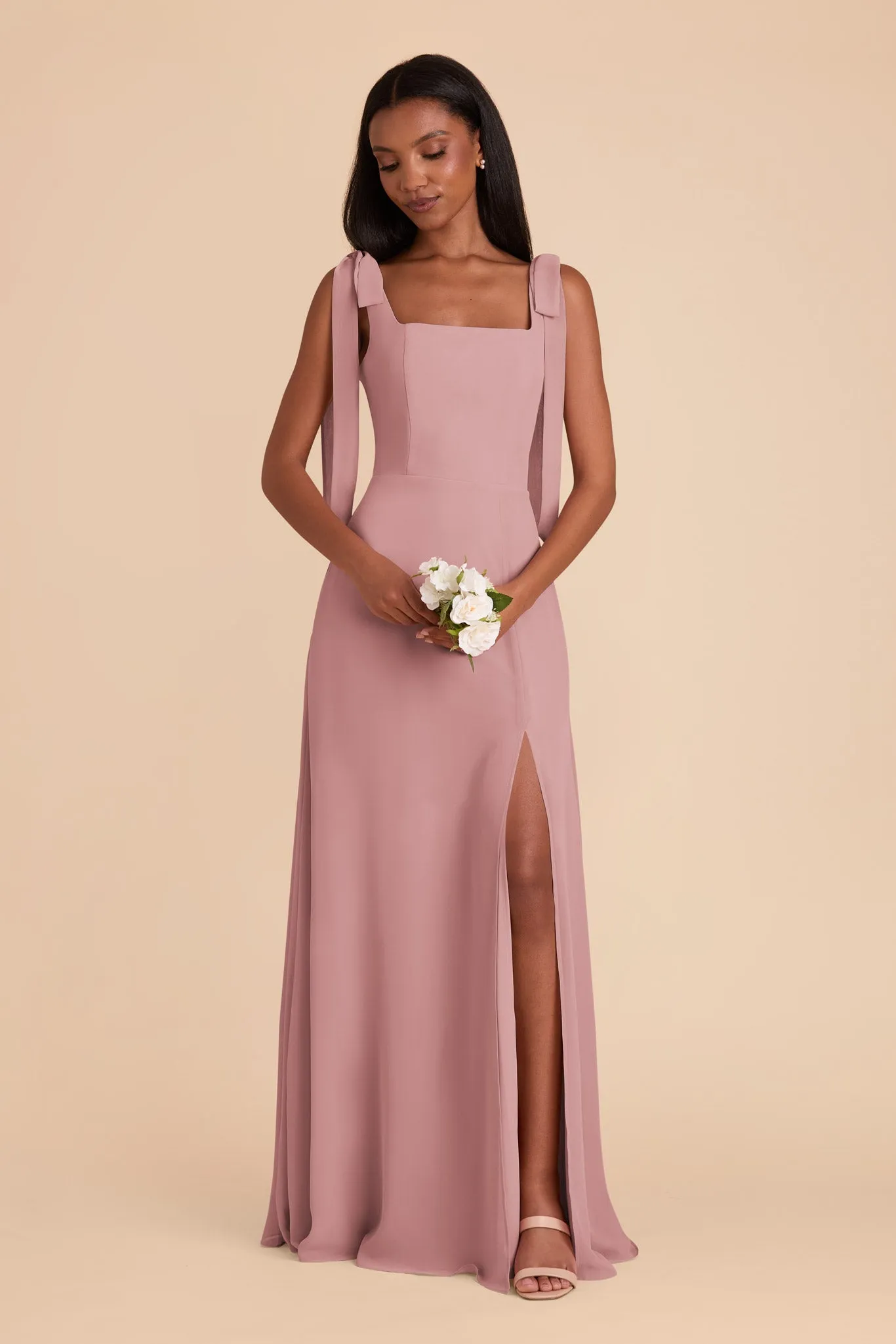 Alex Convertible Dress Chiffon - English Rose sold by Birdy Grey product image thumbnail 3