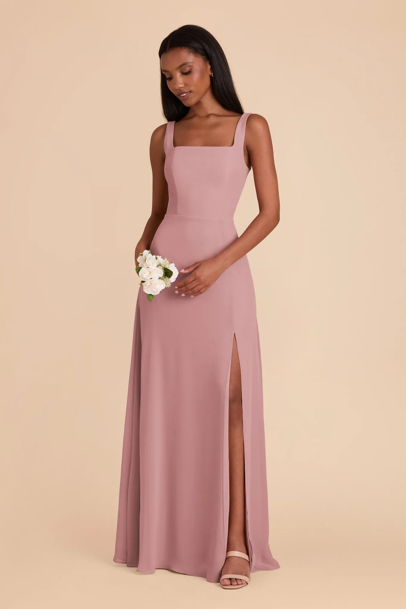Alex Convertible Dress Chiffon - English Rose sold by Birdy Grey product image thumbnail 4