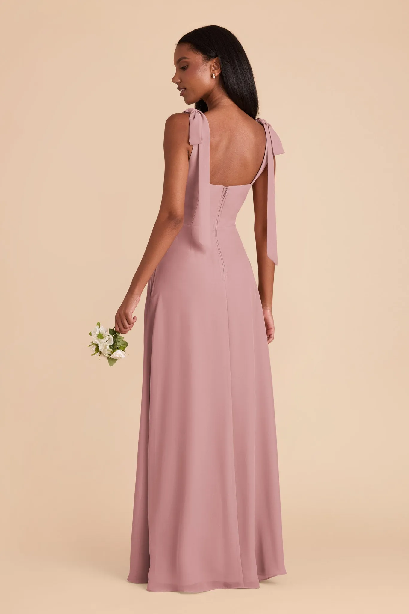 Alex Convertible Dress Chiffon - English Rose sold by Birdy Grey product image thumbnail 5