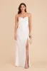Jessica Matte Satin Dress - White sold by Birdy Grey