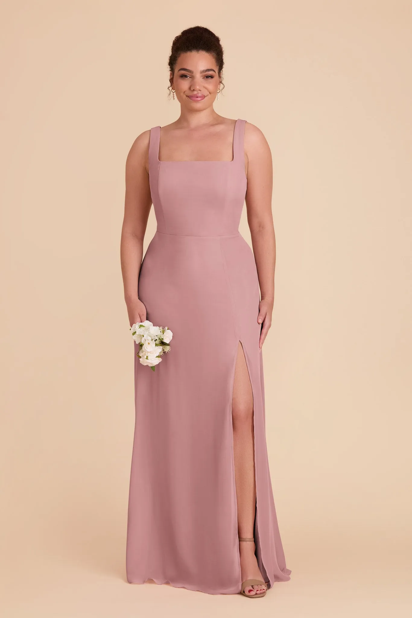 Alex Convertible Dress Chiffon - English Rose sold by Birdy Grey product image thumbnail 2