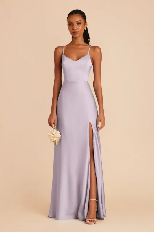 Jay Matte Satin Dress - Dusty Lilac sold by Birdy Grey