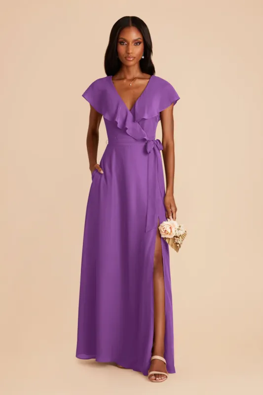 Jackson Chiffon Dress - Amethyst sold by Birdy Grey
