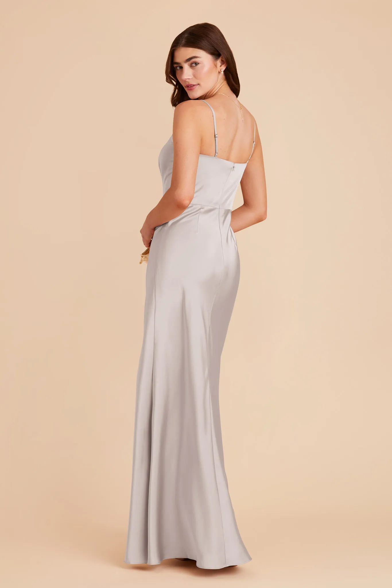 Mai Matte Satin Dress - Platinum sold by Birdy Grey product image thumbnail 5