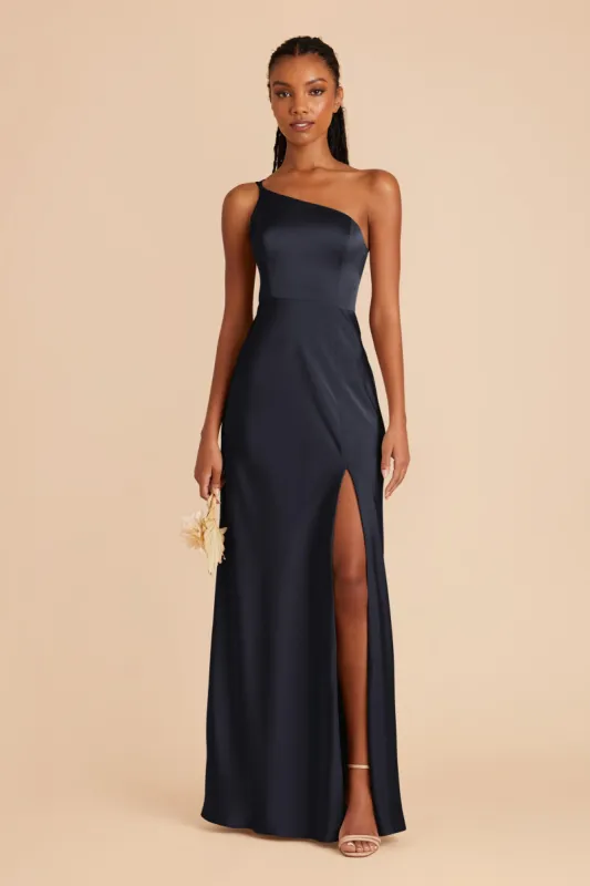 Kensie Matte Satin Dress - Navy sold by Birdy Grey