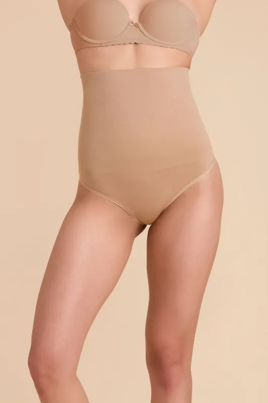 High Waist Thong - Almond sold by Birdy Grey