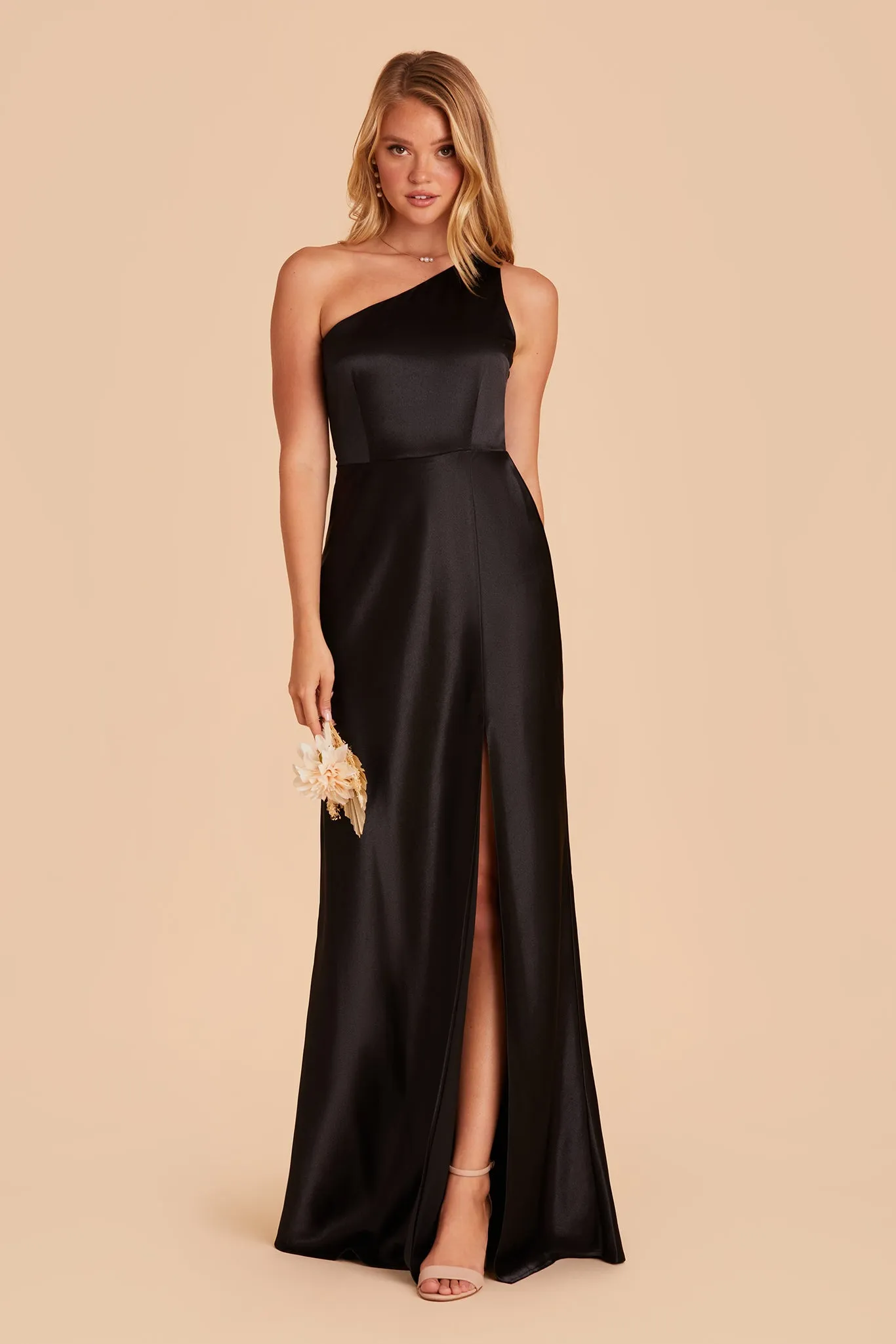 Kira Shiny Satin Dress - Black sold by Birdy Grey product image thumbnail 4