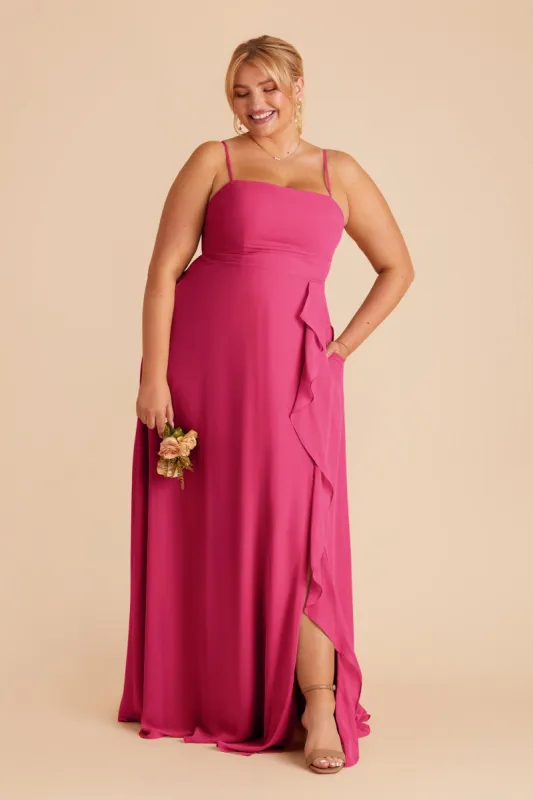 Winnie Convertible Chiffon Dress - Fuchsia sold by Birdy Grey