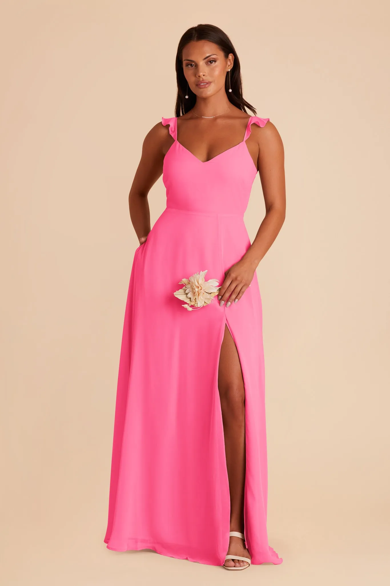 Doris Chiffon Dress - Bon Bon Pink sold by Birdy Grey product image thumbnail 4