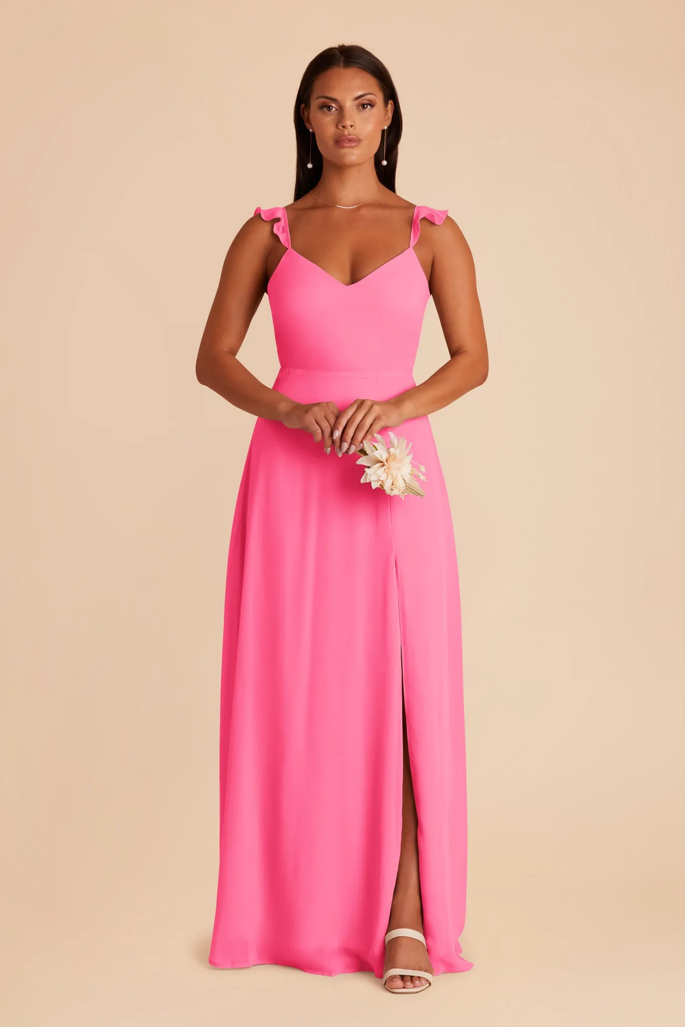 Doris Chiffon Dress - Bon Bon Pink sold by Birdy Grey product image thumbnail 3