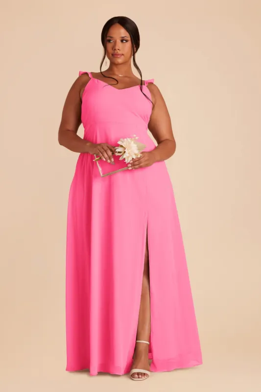 Doris Chiffon Dress - Bon Bon Pink sold by Birdy Grey