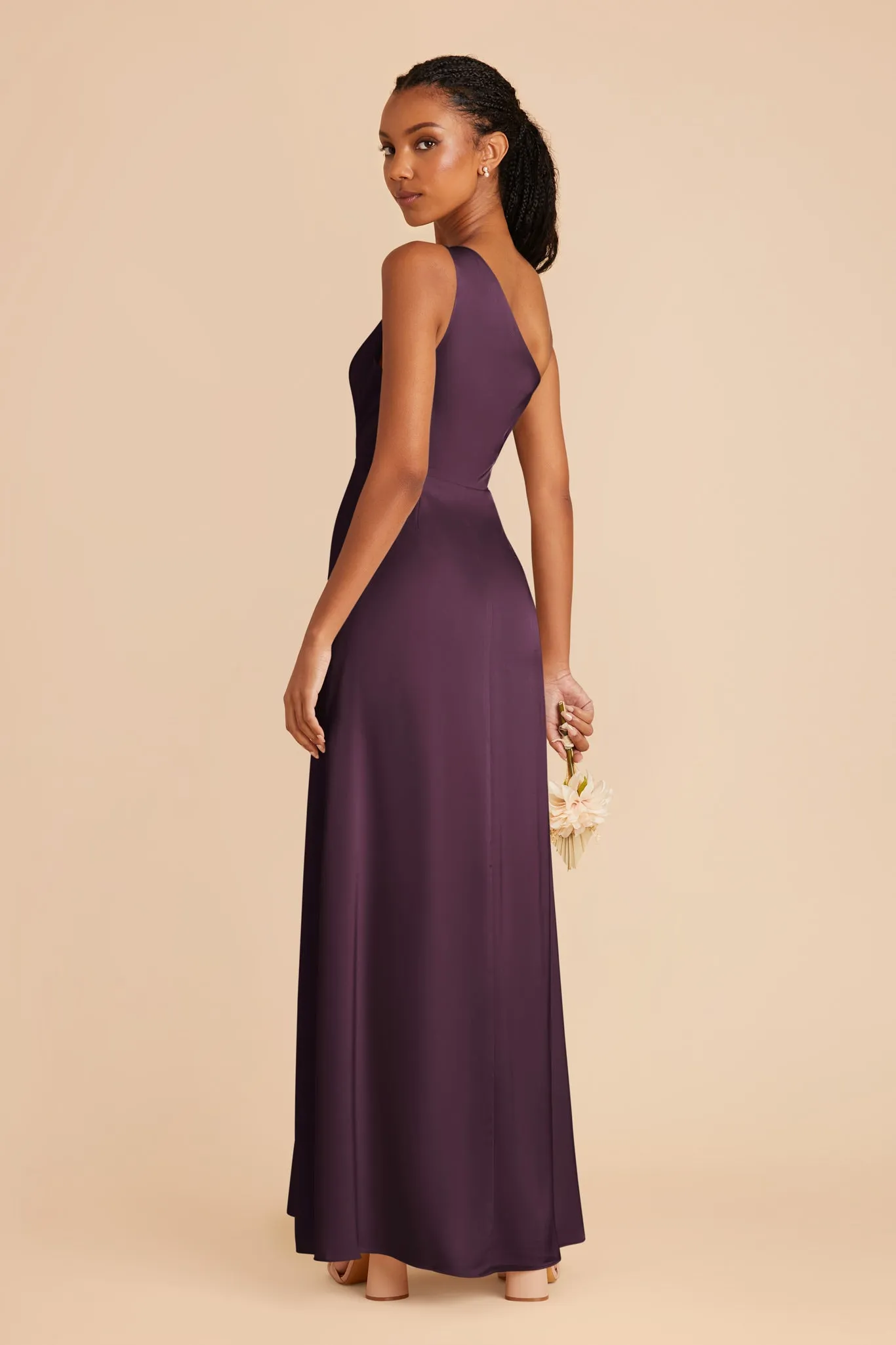 Kira Matte Satin Dress - Plum sold by Birdy Grey product image thumbnail 4