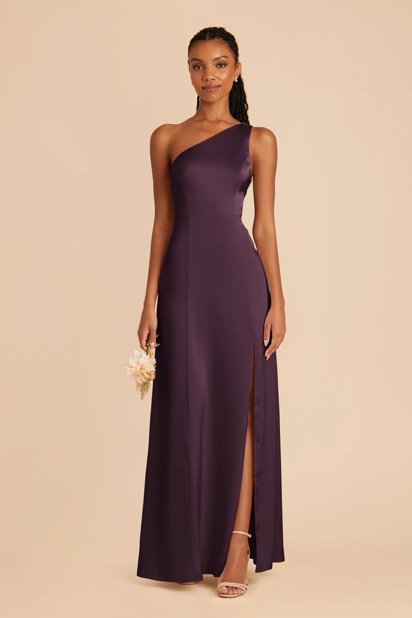 Kira Matte Satin Dress - Plum sold by Birdy Grey product image thumbnail 3