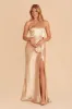 Kira Shiny Satin Dress - Gold sold by Birdy Grey