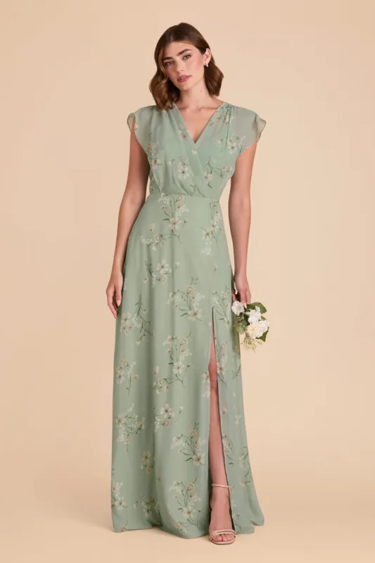 Violet Chiffon Dress - Sage Le Fleur sold by Birdy Grey