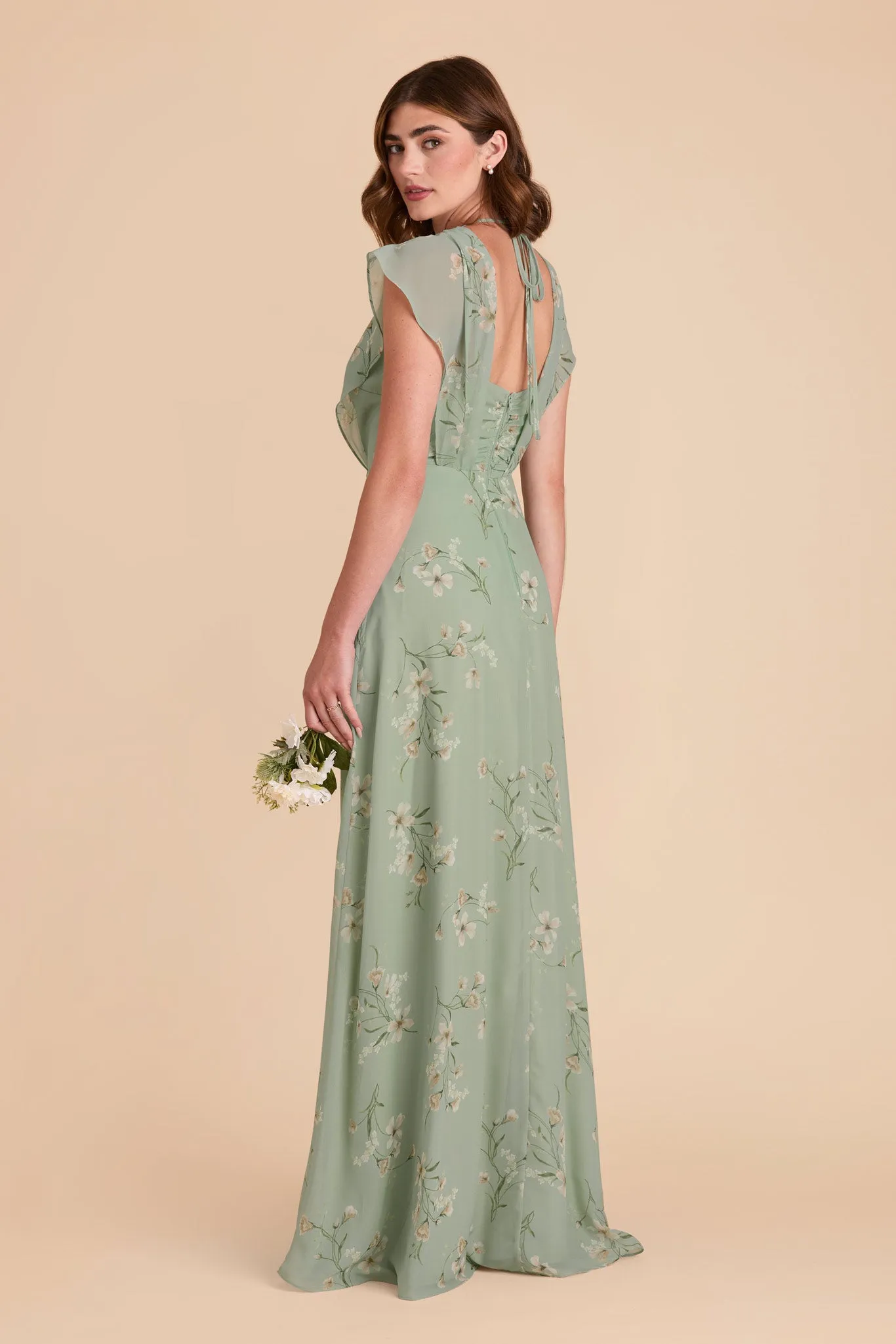 Violet Chiffon Dress - Sage Le Fleur sold by Birdy Grey product image thumbnail 3