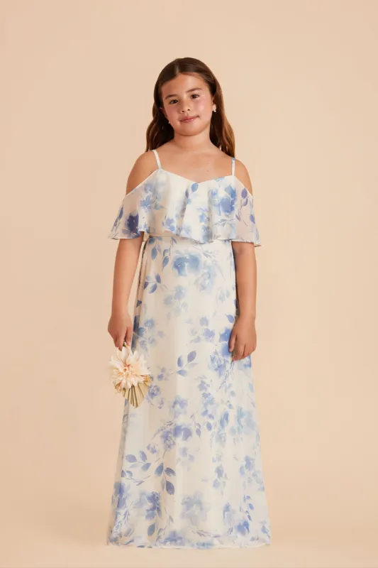 Janie Convertible Junior Dress - Blue Rococo Floral sold by Birdy Grey