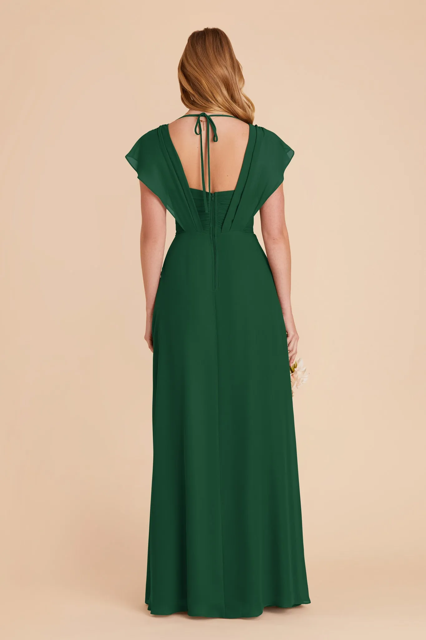 Violet Chiffon Dress - Forest Green sold by Birdy Grey product image thumbnail 5