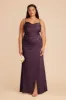 Lydia Matte Satin Dress - Plum sold by Birdy Grey