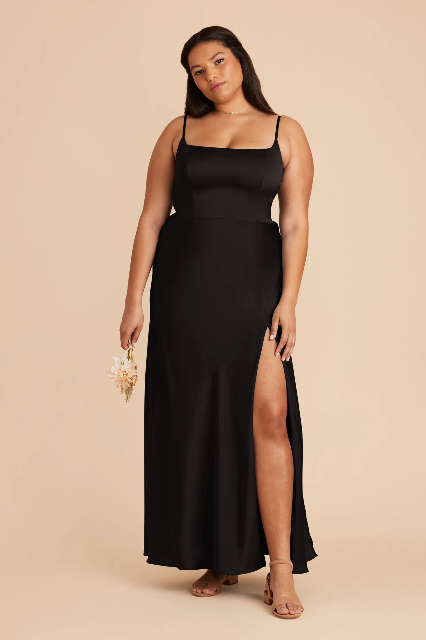 Mai Matte Satin Dress - Black sold by Birdy Grey product image thumbnail 2