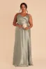 Cindy Shiny Satin Dress - Moss Green sold by Birdy Grey