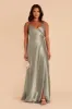 Cindy Shiny Satin Dress - Moss Green sold by Birdy Grey