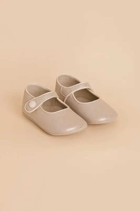 My First Patent Leather Mary Janes - Gold Shimmer sold by Birdy Grey