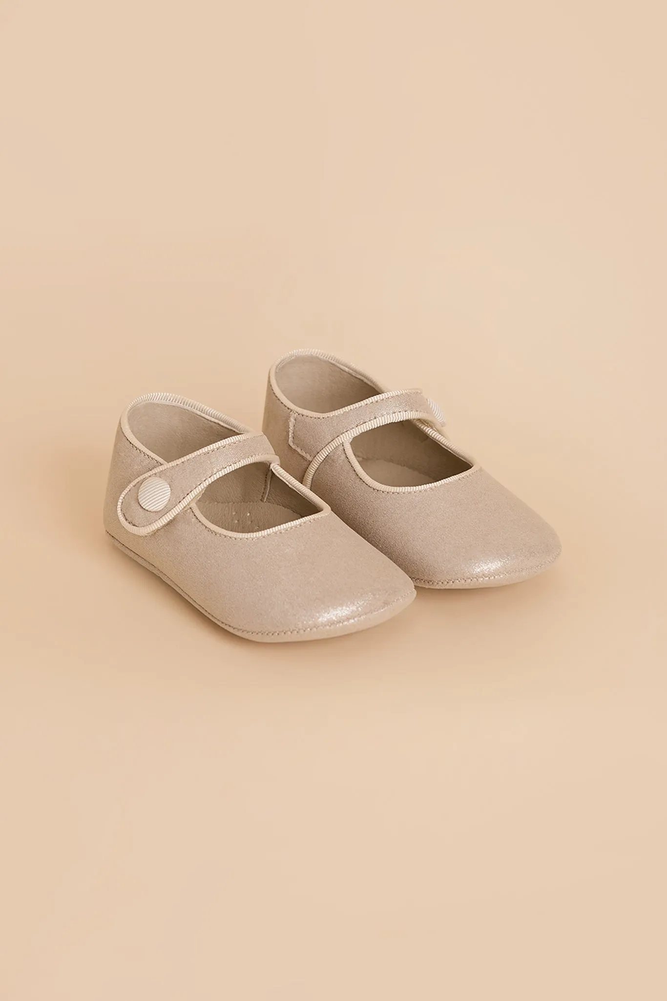 My First Patent Leather Mary Janes - Gold Shimmer sold by Birdy Grey