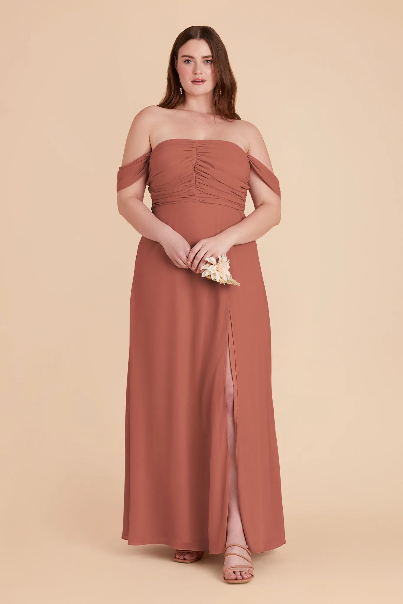 Cara Chiffon Dress - Desert Rose sold by Birdy Grey product image thumbnail 2