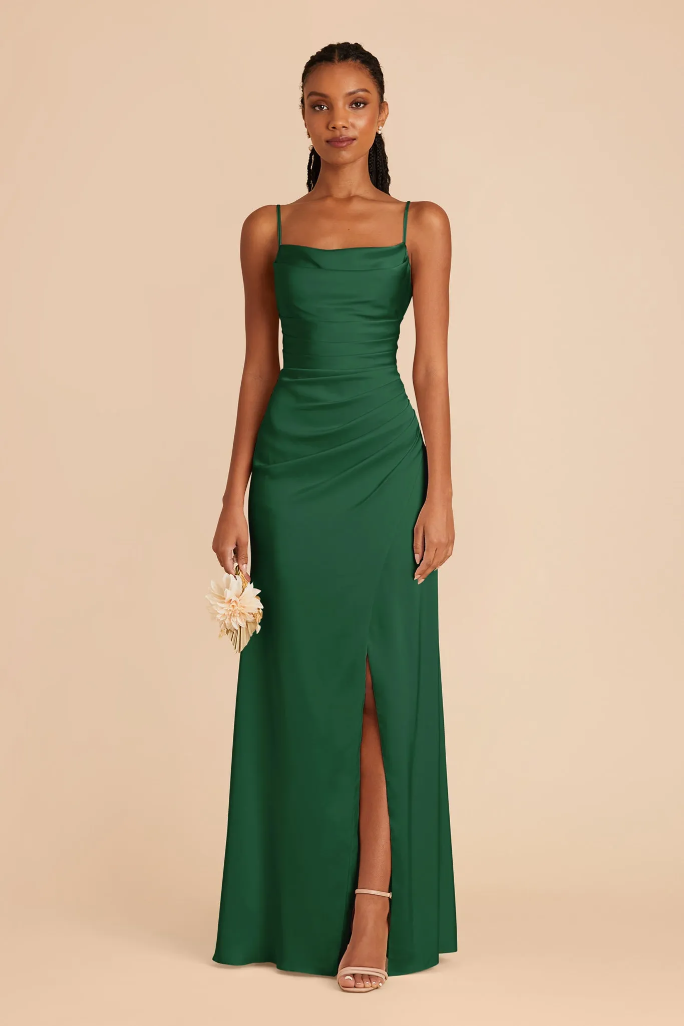 Lydia Matte Satin Dress - Forest Green sold by Birdy Grey product image thumbnail 3