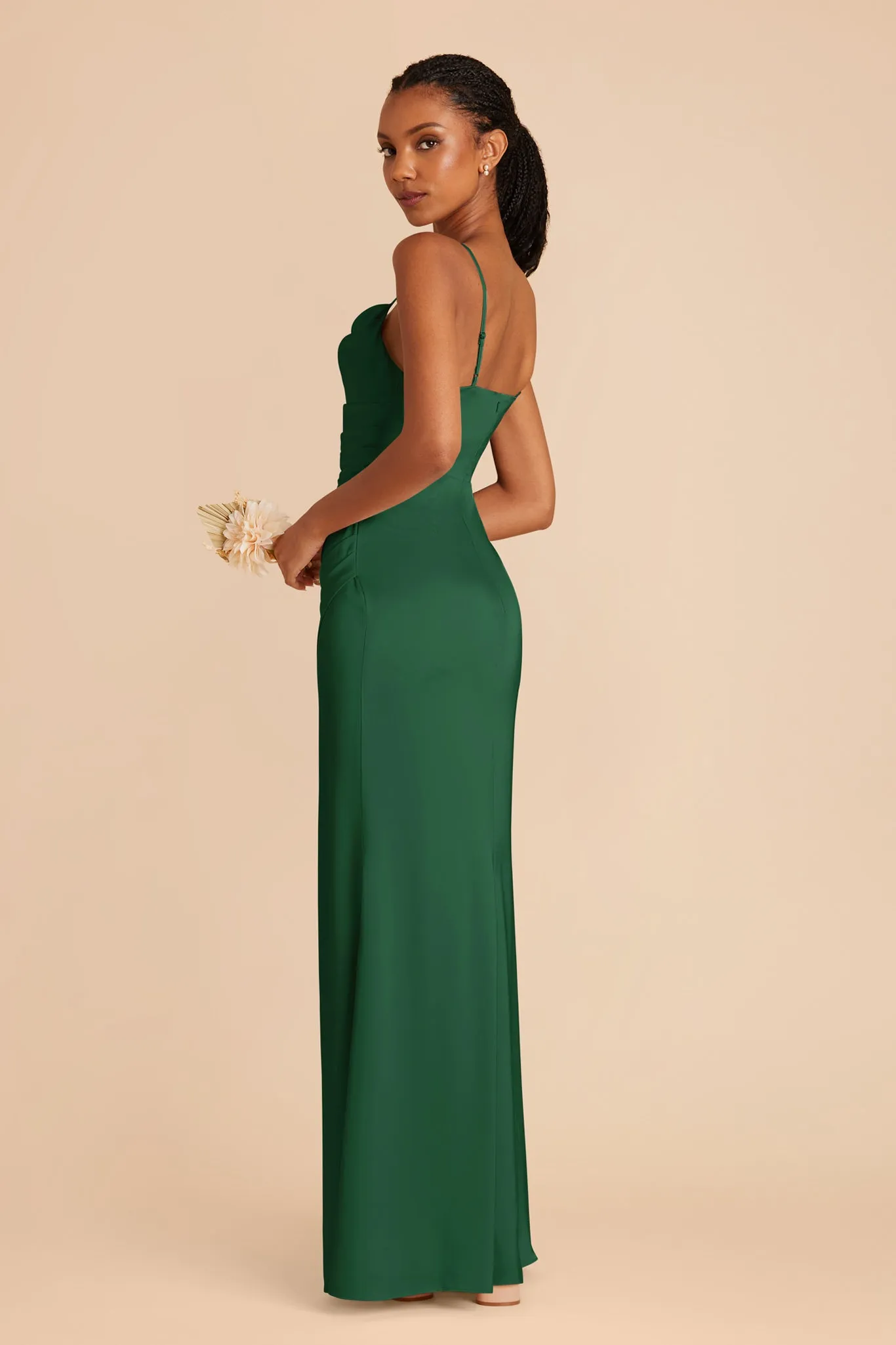 Lydia Matte Satin Dress - Forest Green sold by Birdy Grey product image thumbnail 5