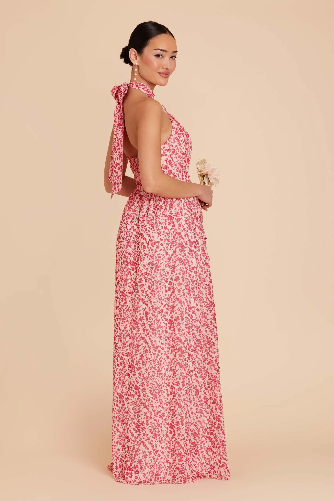 Joyce Chiffon Dress - Pink Dreamy Ditsy sold by Birdy Grey product image thumbnail 3