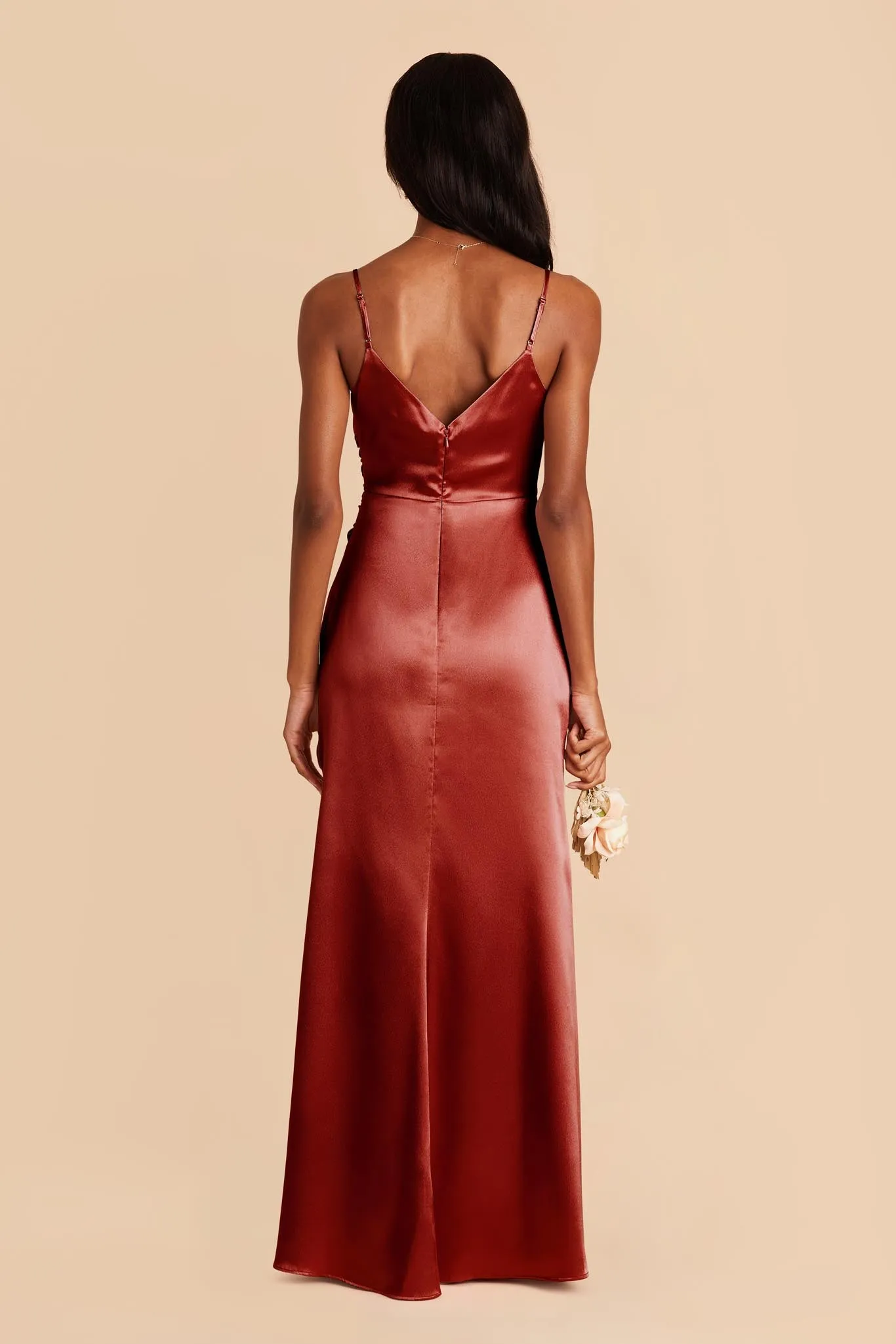 Catherine Shiny Satin Dress - Spice sold by Birdy Grey product image thumbnail 5