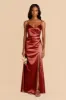 Catherine Shiny Satin Dress - Spice sold by Birdy Grey