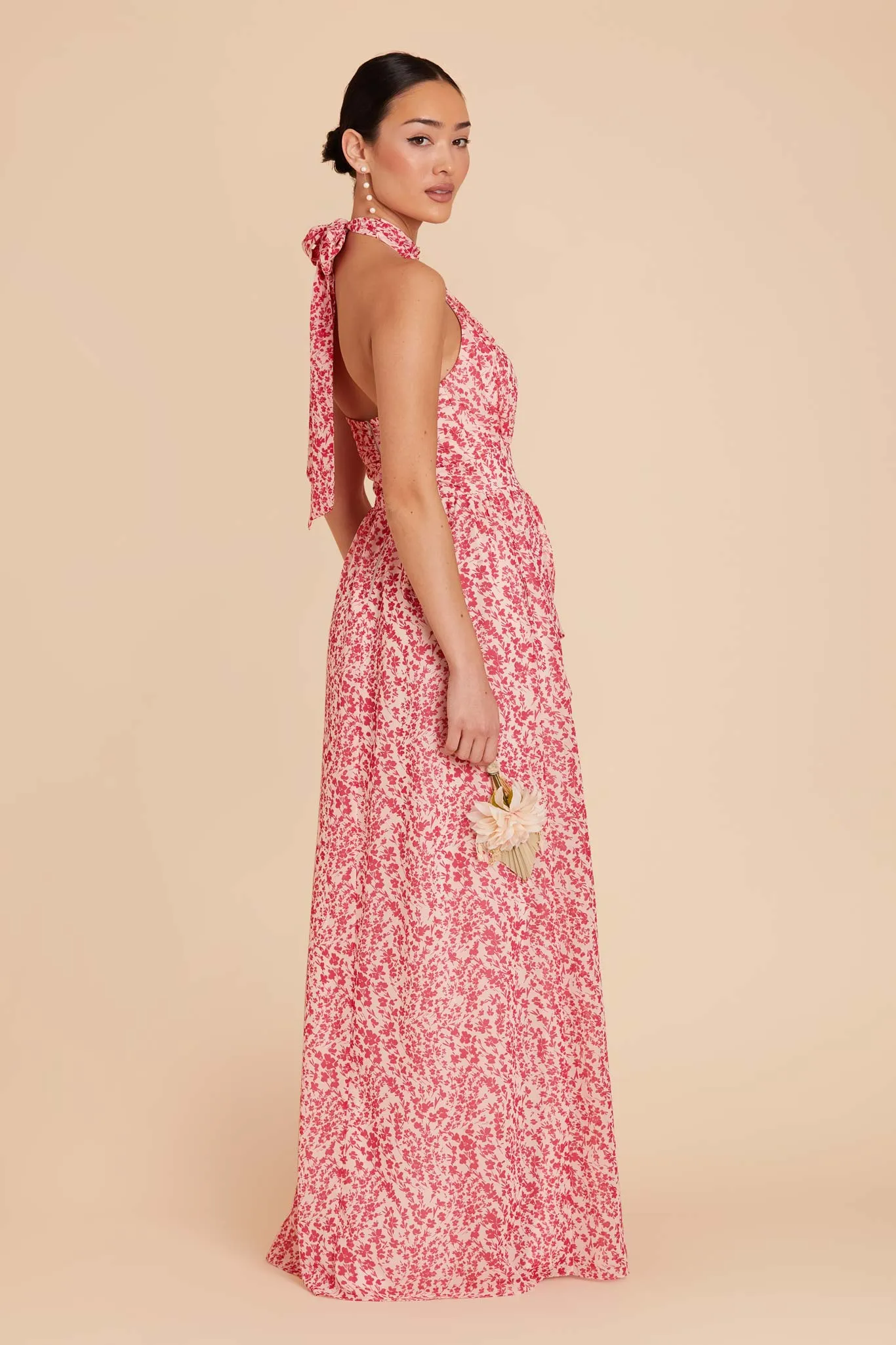 Joyce Chiffon Dress - Pink Dreamy Ditsy sold by Birdy Grey product image thumbnail 4