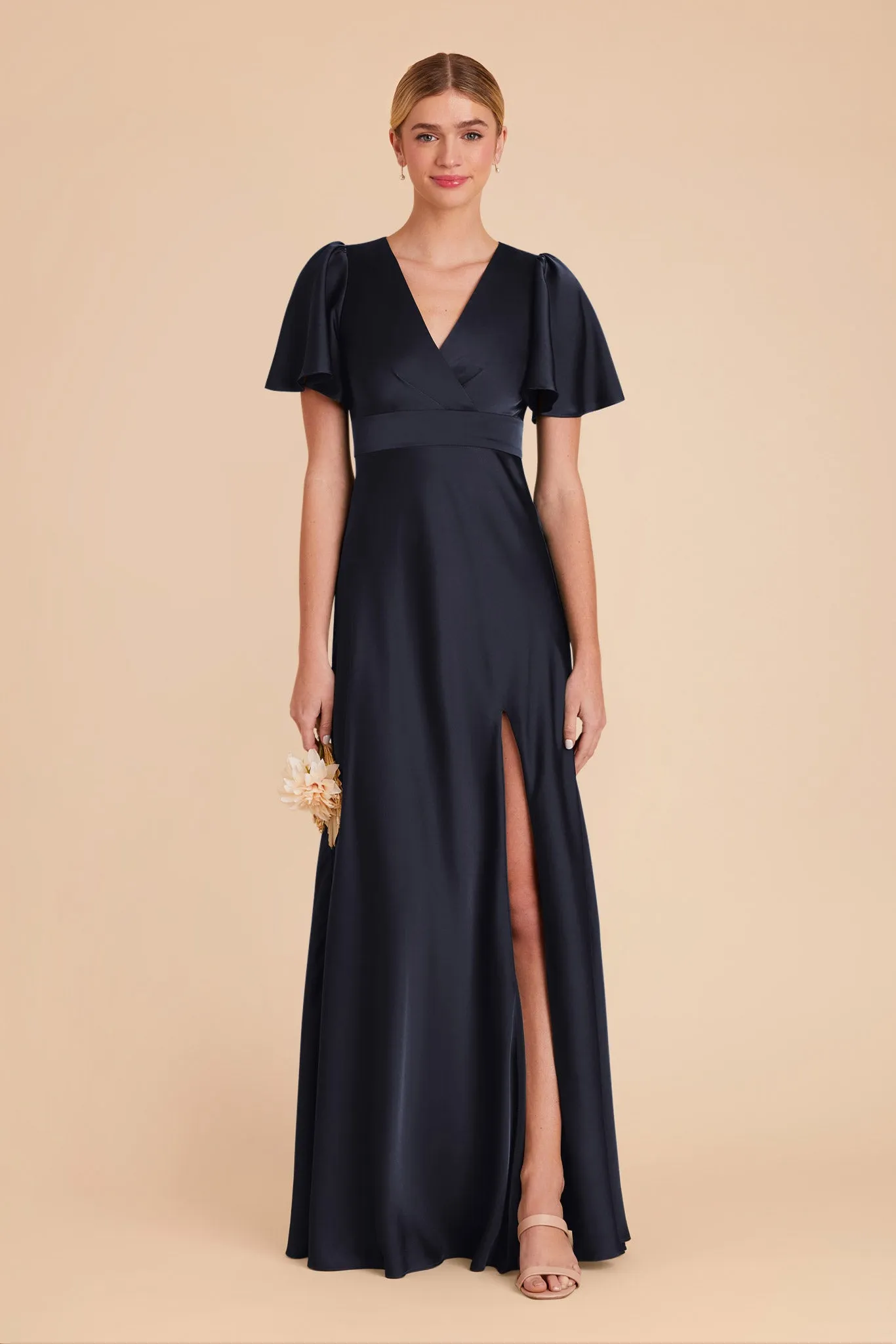 Marni Matte Satin Dress - Navy sold by Birdy Grey product image thumbnail 3