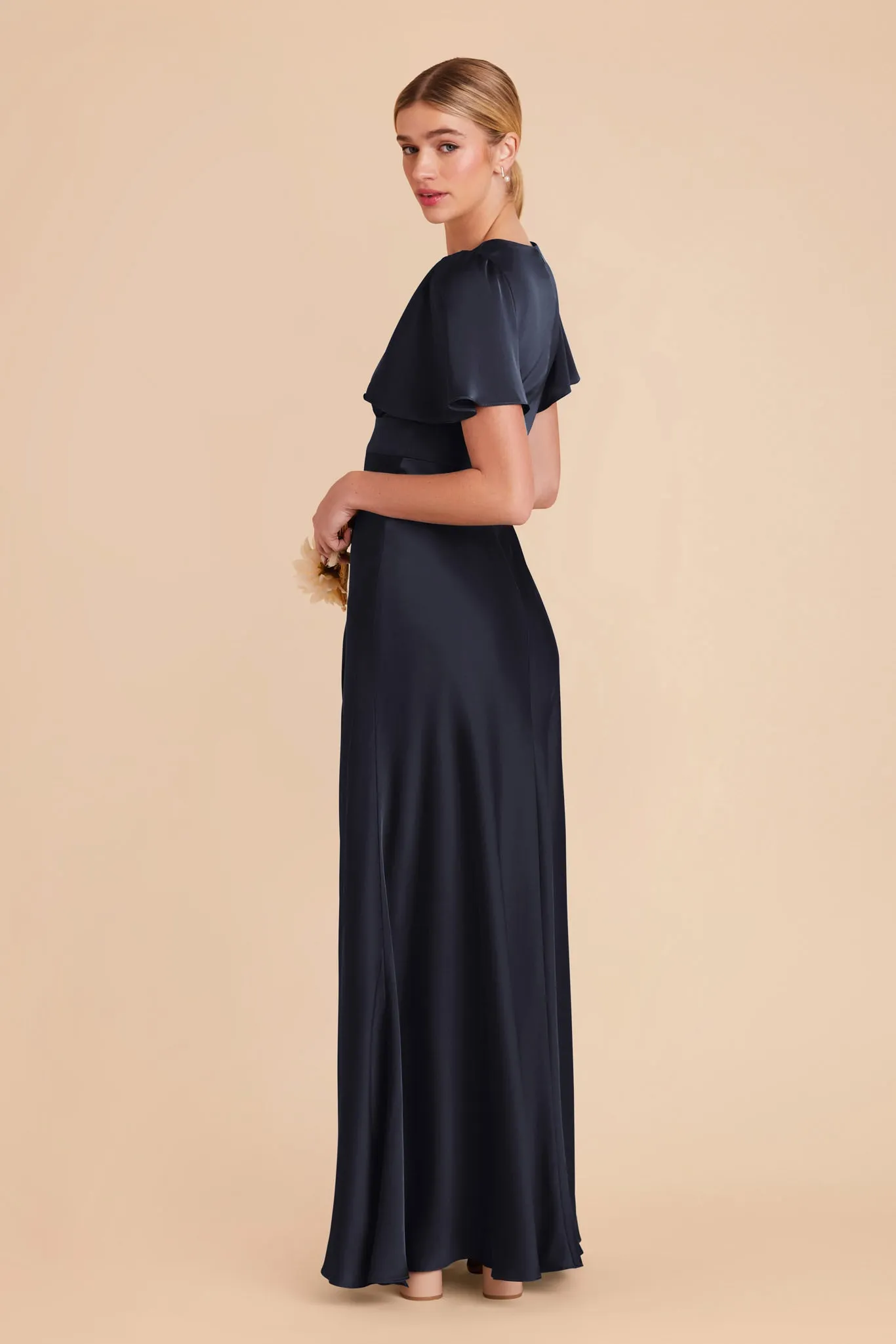 Marni Matte Satin Dress - Navy sold by Birdy Grey product image thumbnail 5