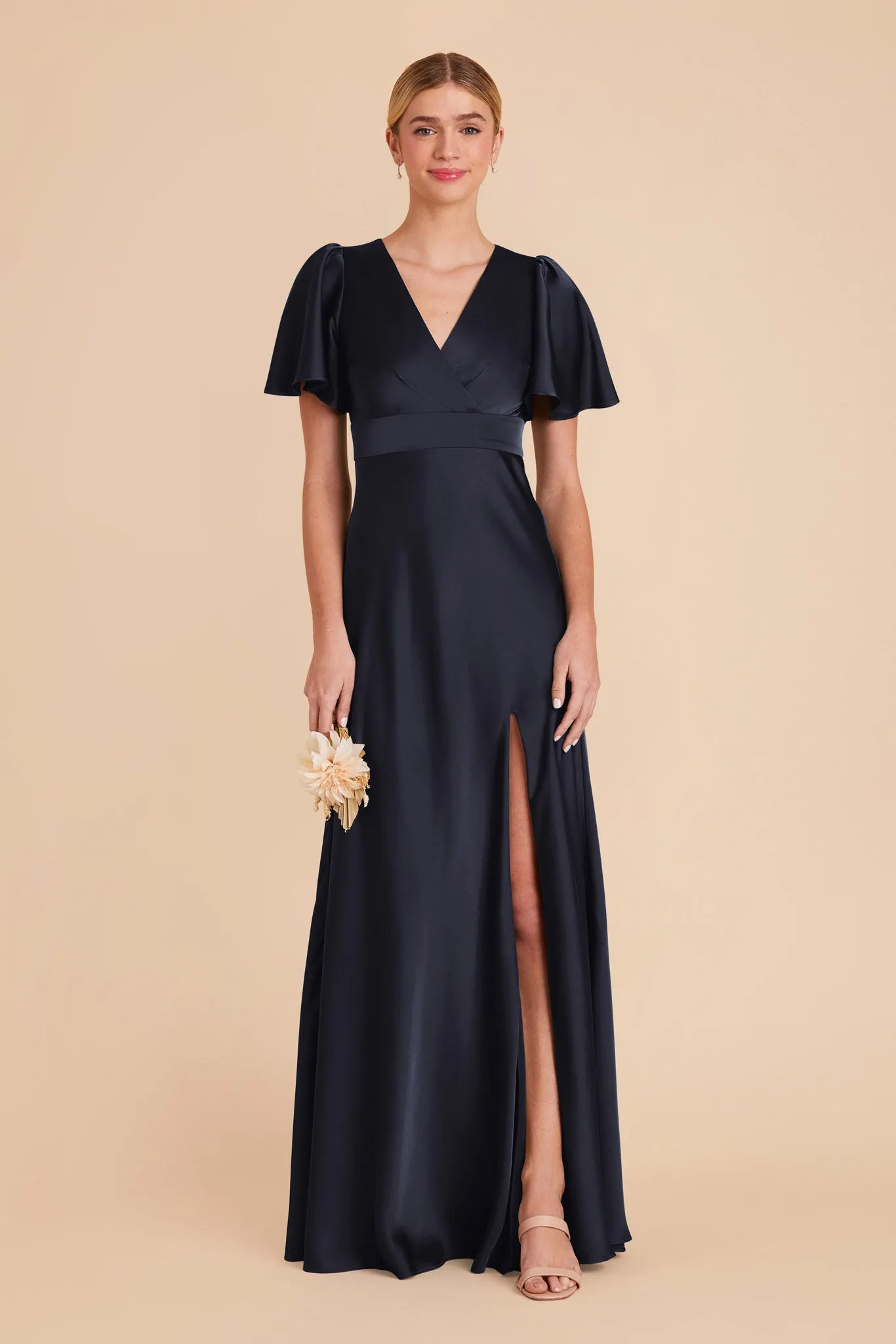 Marni Matte Satin Dress - Navy sold by Birdy Grey