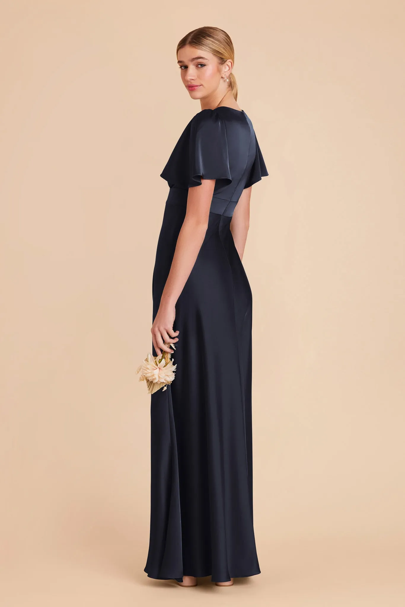 Marni Matte Satin Dress - Navy sold by Birdy Grey product image thumbnail 4