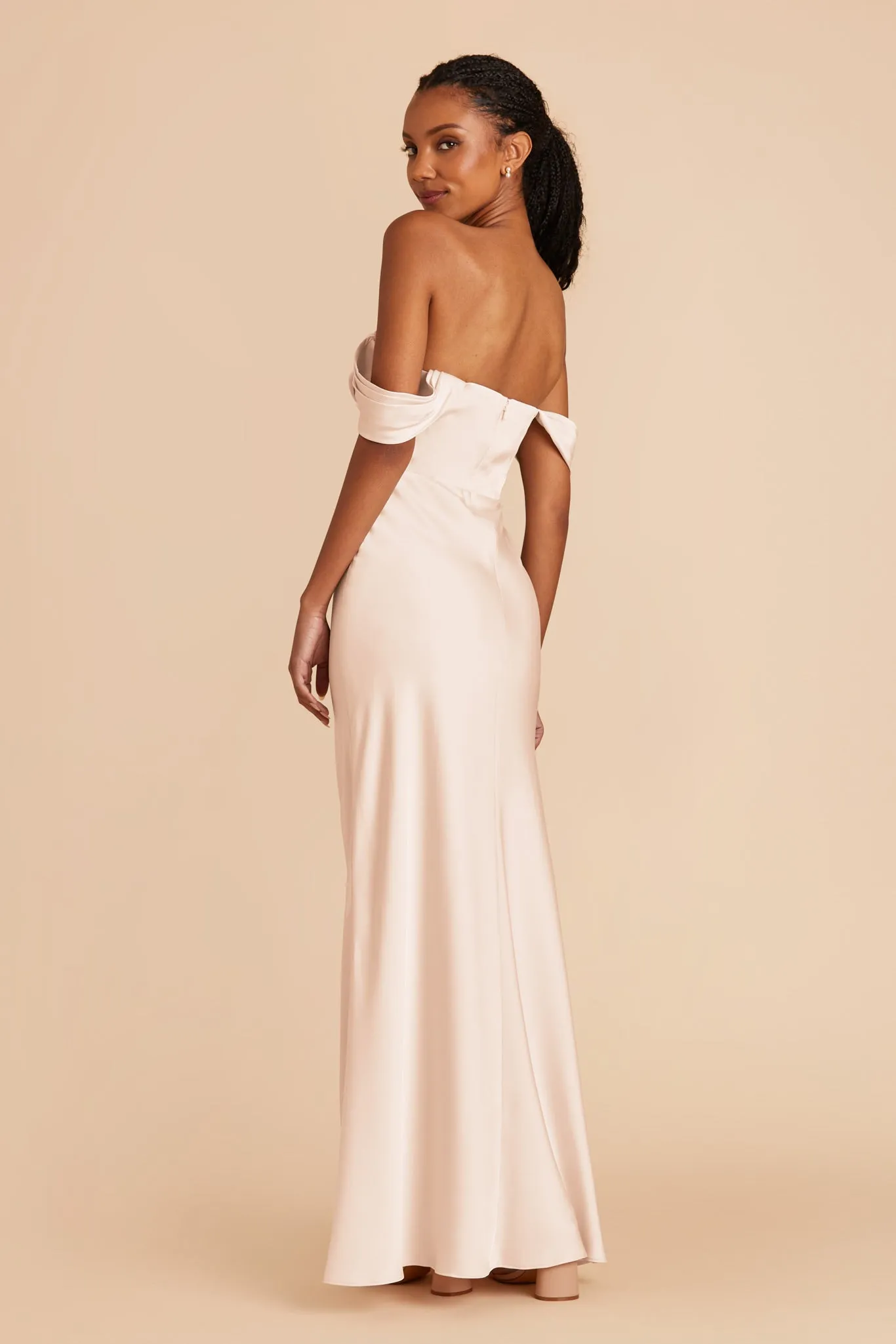 Mia Matte Satin Convertible Dress - Champagne sold by Birdy Grey product image thumbnail 5