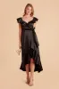 James Shiny Satin Midi Dress - Black sold by Birdy Grey