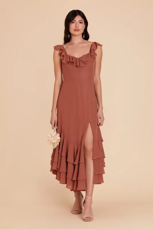 Ginny Chiffon Dress - Desert Rose sold by Birdy Grey