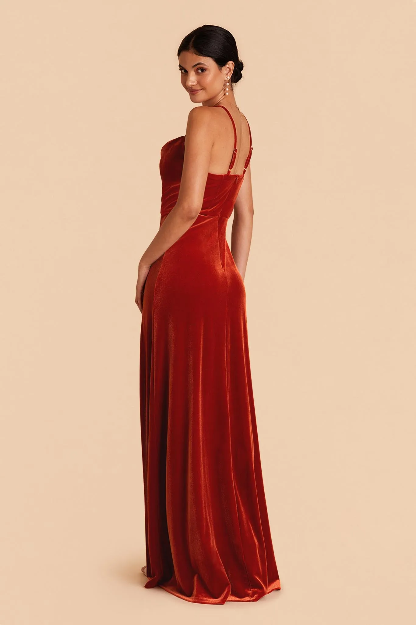 Ash Velvet Dress - Burnt Orange sold by Birdy Grey product image thumbnail 5